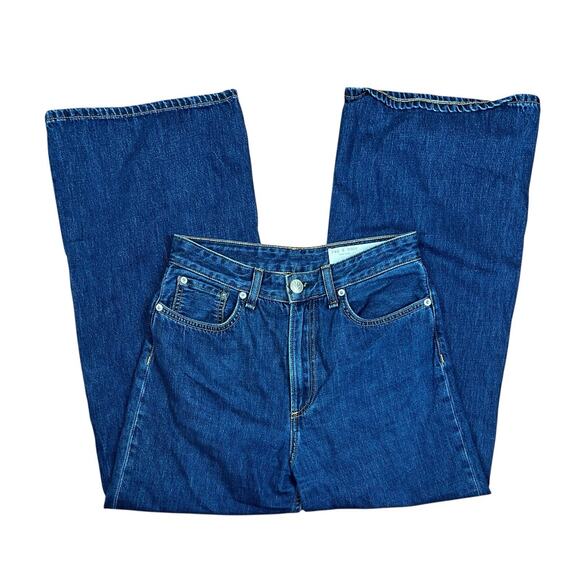 Rag & Bone Ruth Super High Waist Crop Wide Leg Jeans In Blue Cote Dazu Size 26 - Picture 4 of 10